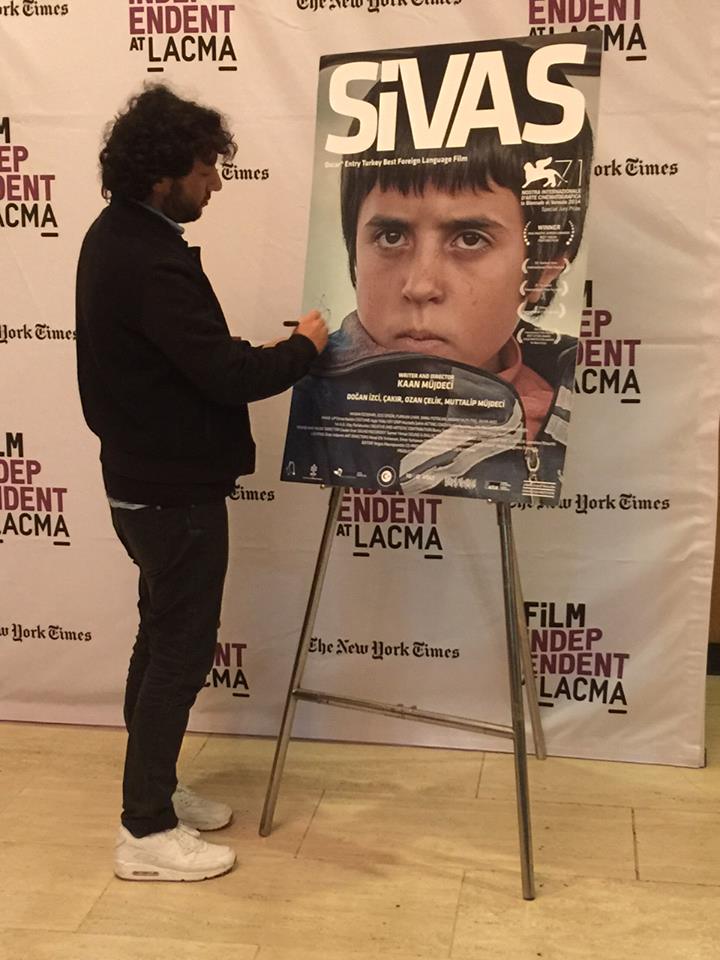 Director Kaan Mujdeci at the Film Independent screening of #SivasFilm in <a href="/LACMA/">LACMA</a> on Dec. 10.