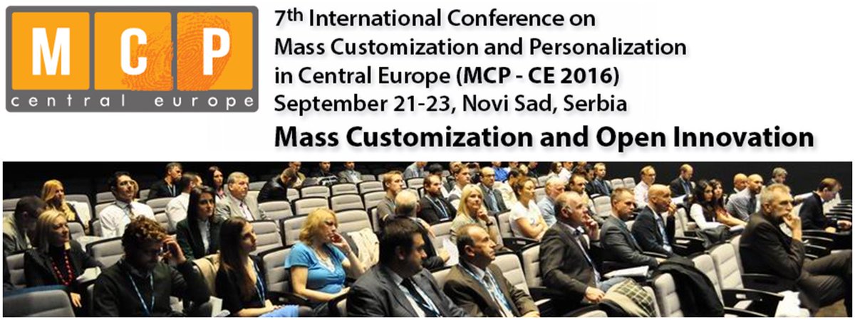 MCPCE2016's tweet photo. 7th #InternationalConference on #MassCustomization and #Personalization in Central Europe #mcpce2016 https://t.co/dcLN2QsJsv