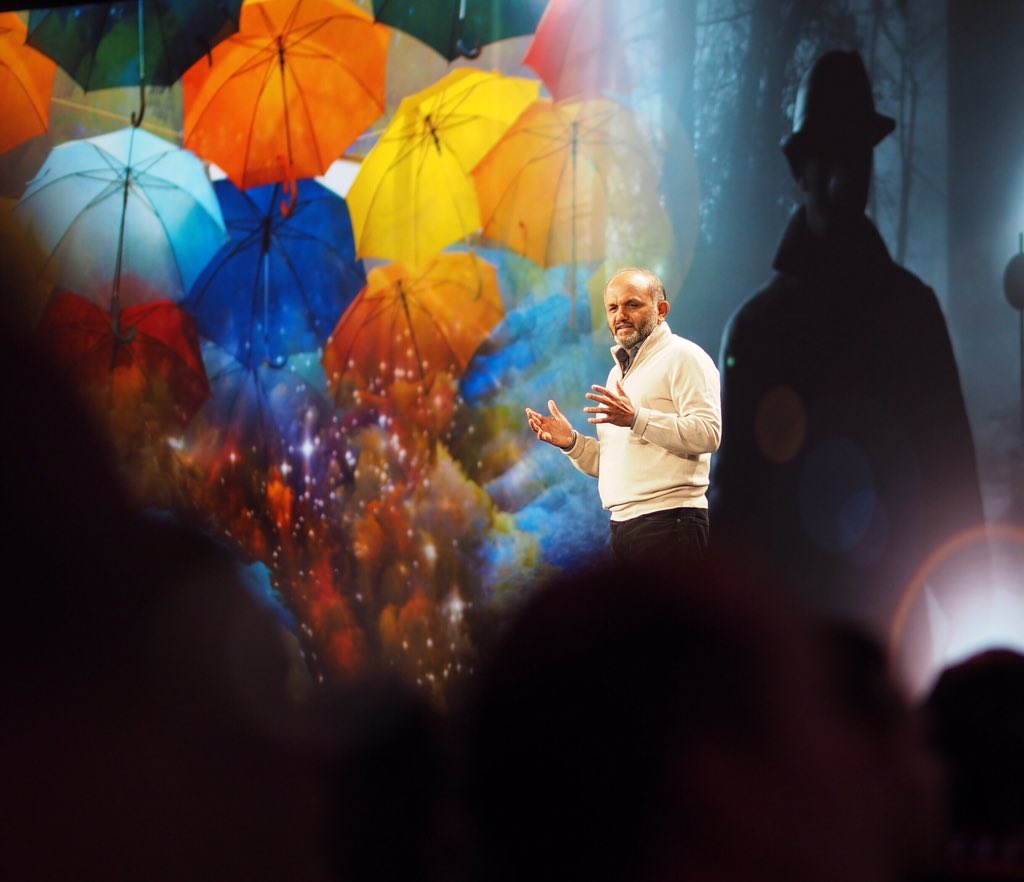 natesensei's tweet photo. Adobe CEO, Shantanu Narayan, addresses an audience of thousands. #WWSC2016 #Adobe #natewalkerphoto #AdobeLife https://t.co/PDSUVr83MG