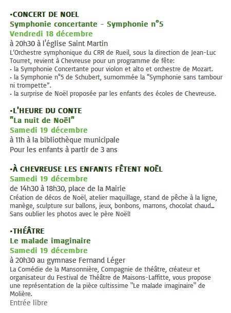OTChevreuse's tweet photo. Au programme la semaine prochaine à Chevreuse! 
Ça sent bon Noël! 🎄🎅🎁⛄❄
#christmasIsComing #concert #animations https://t.co/QF9ilVjJ9z