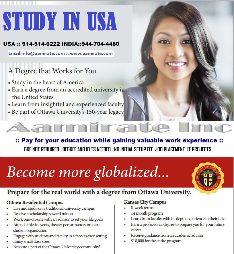 #studyabroad #studyinus application accepting for march 2016 MBA in IT