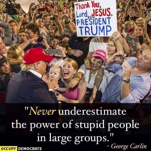 martinj_'s tweet photo. "Never underestimate the power of stupid people in large groups"
#tcot #TrumpFacts #trump https://t.co/amUULvSU1p