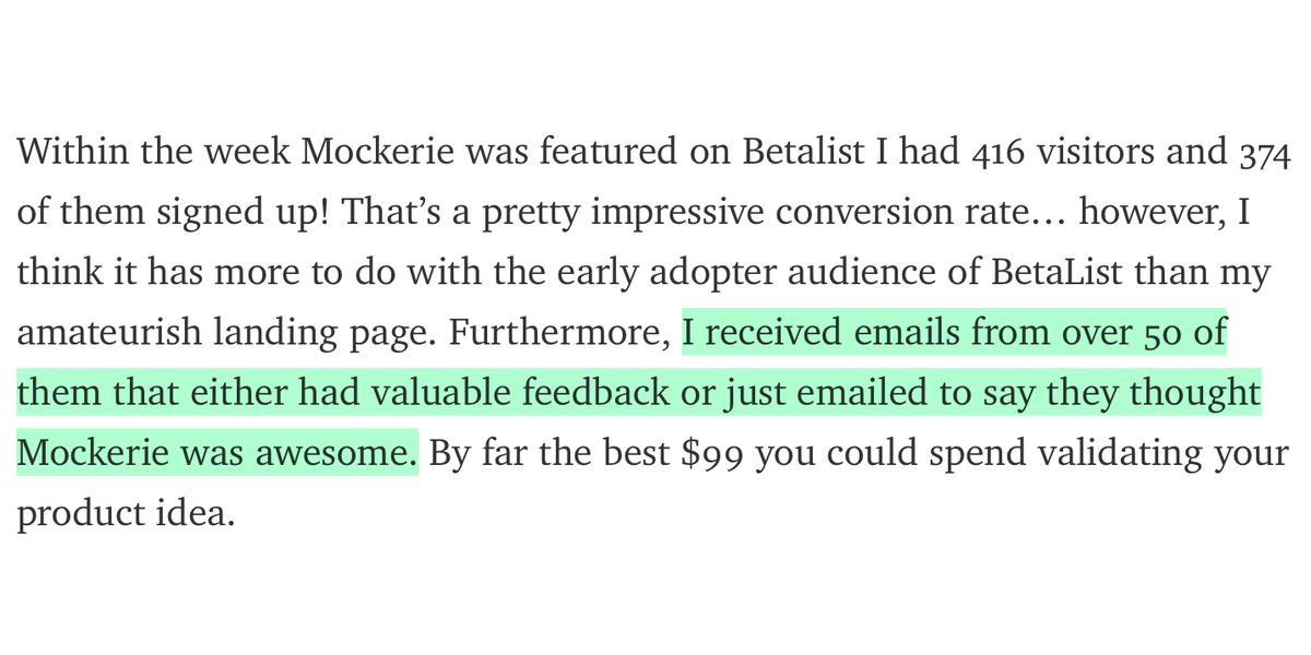 BetaList's tweet photo. Shout out to you guys &amp; gals! 🙌 

"Prototype to Product Hunt in 6 weeks" from @mockerie_io https://t.co/36lqnZA6CZ https://t.co/b01Rpp30eo