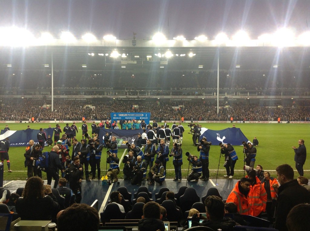 BroadcastMoose's tweet photo. Teams out at White Hart Lane - last chance to enter the comp #moosethfc https://t.co/LuZvKUi1JG