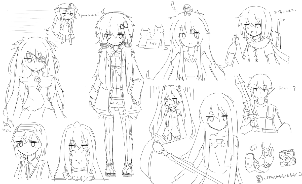 落書きしていたらいつの間にか日曜日が終わっていた…( ˘ω˘ )
全部分かる人はたぶんいない(右上のせい) 