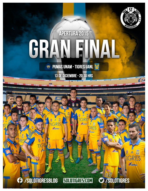 solotigres's tweet photo. [RT] #VamosTigres ¡TE QUIERO VER CAMPEÓN OTRA VEZ! | @PumasMX vs @TigresOficial | Estadio Olímpico | 20:30 hrs https://t.co/caapyvwCWO