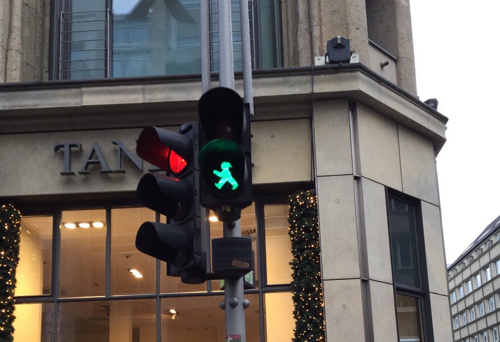 HannahDowle's tweet photo. Berlin is weird. They have a shop dedicated to the green man on their traffic lights #amplemann https://t.co/z0SQVp7Dfu