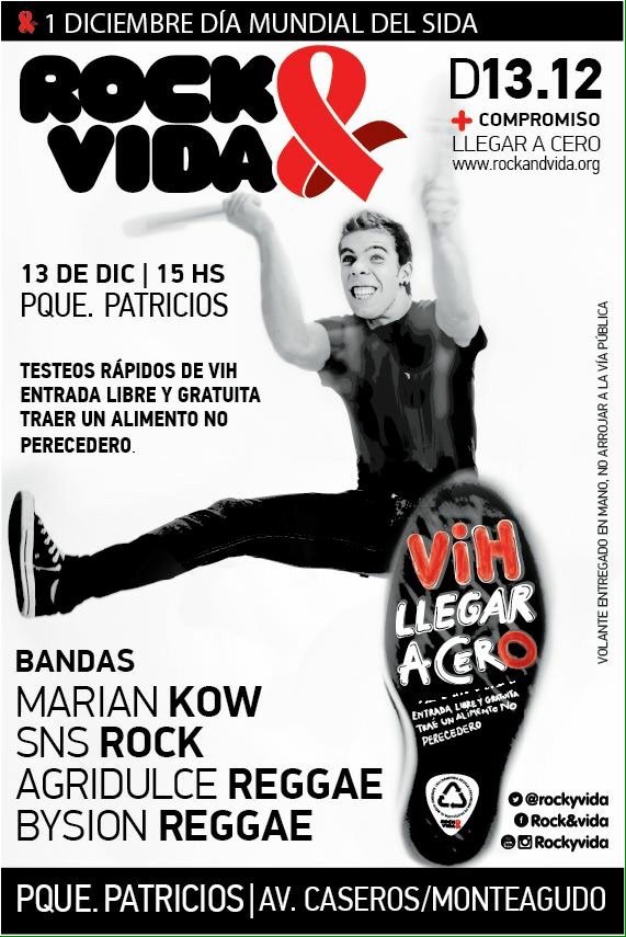 Cristianiprensa's tweet photo. Acercate al Parque Patricios de 15 a 17. Test de hiv gratuitos. Bandas en vivo. @rockyvida @ParqueVida https://t.co/xYuUZkSGuI