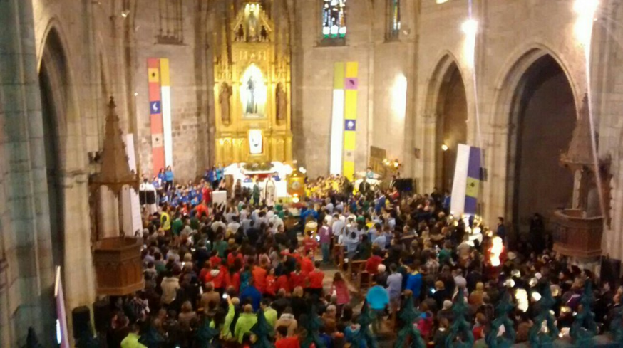 Así se ve en estos momentos la Iglesia de San Francisco de Teruel en la entrega de la Luz de la Paz #LPB2015