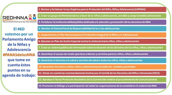 REDHNNA's tweet photo. 3. En su agenda parlamentaria a partir del 2016, no vemos reflejados temas de infancia y adolesc. @unidadvenezuela https://t.co/HXg2pKDWAb