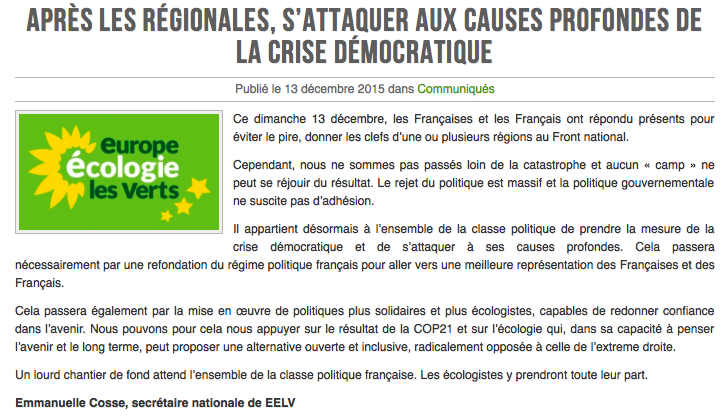 EELV's tweet photo. .@emmacosse "Après les régionales, s’attaquer aux causes profondes de la crise démocratique" https://t.co/six9KYsLpf https://t.co/tRWcB4R70O