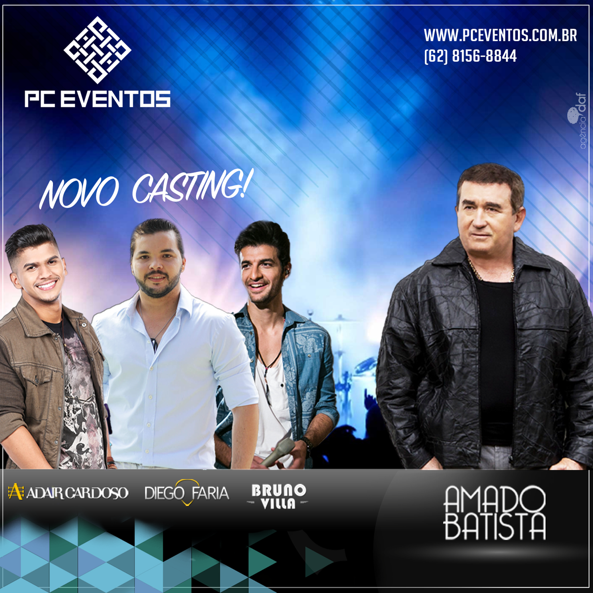 diegofariareal's tweet photo. Novo Casting - PC Eventos! 
Adair Cardoso - Diego Faria - Bruno Villa e AMADO BATISTA https://t.co/DlUbVuMhhi