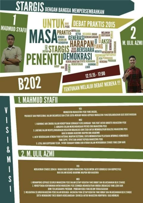 #2
Berikut calonnya, pahami visi misi nya, dan tentukan pilihan, masa depan geografi asa ditanganmu!!!👏👏