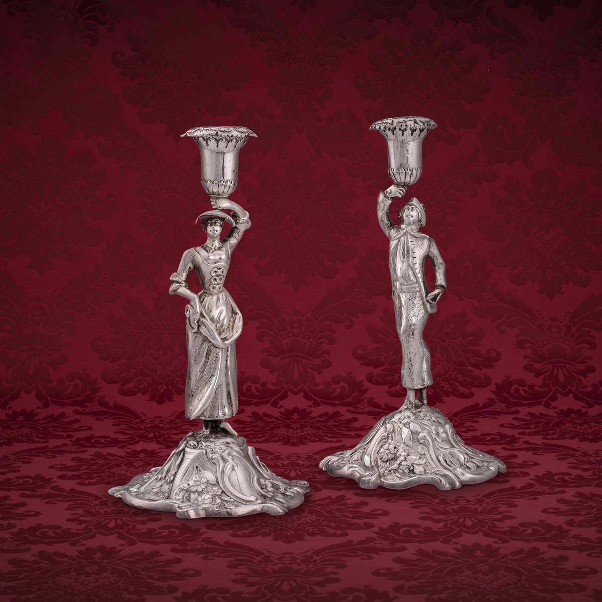 Jack Tar and his Lass: silver candlesticks of a Georgian seaman and his girl  <a href="/NMMGreenwich/">Nat. Maritime Museum</a> martyndowner.com/sale-highlight…