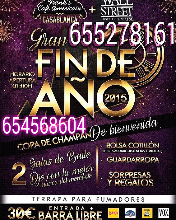 discoeclipse's tweet image. WALL STREET

BARRA LIBRE 35€

#ÚLTIMASENTRADAS#  

655 27 81 61

3 SALAS. 3TIPOS D MUSICA https://t.co/gonoWLamsp..