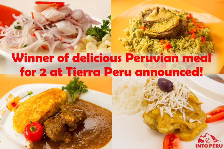 IntoPeru's tweet photo. Congratulations Harriet O'Neill - the winner of the delicious #Peruvian meal for 2 at @TierraPeru Peru in London! https://t.co/yJ45CxpkEL
