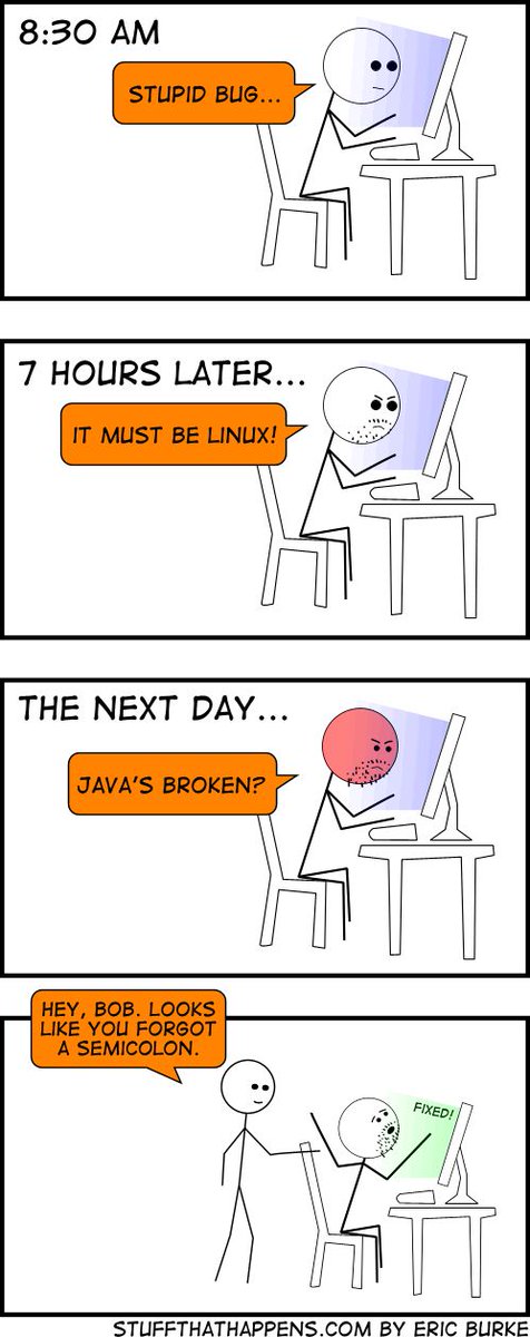 WebDevHumour's tweet image. Semicolons...