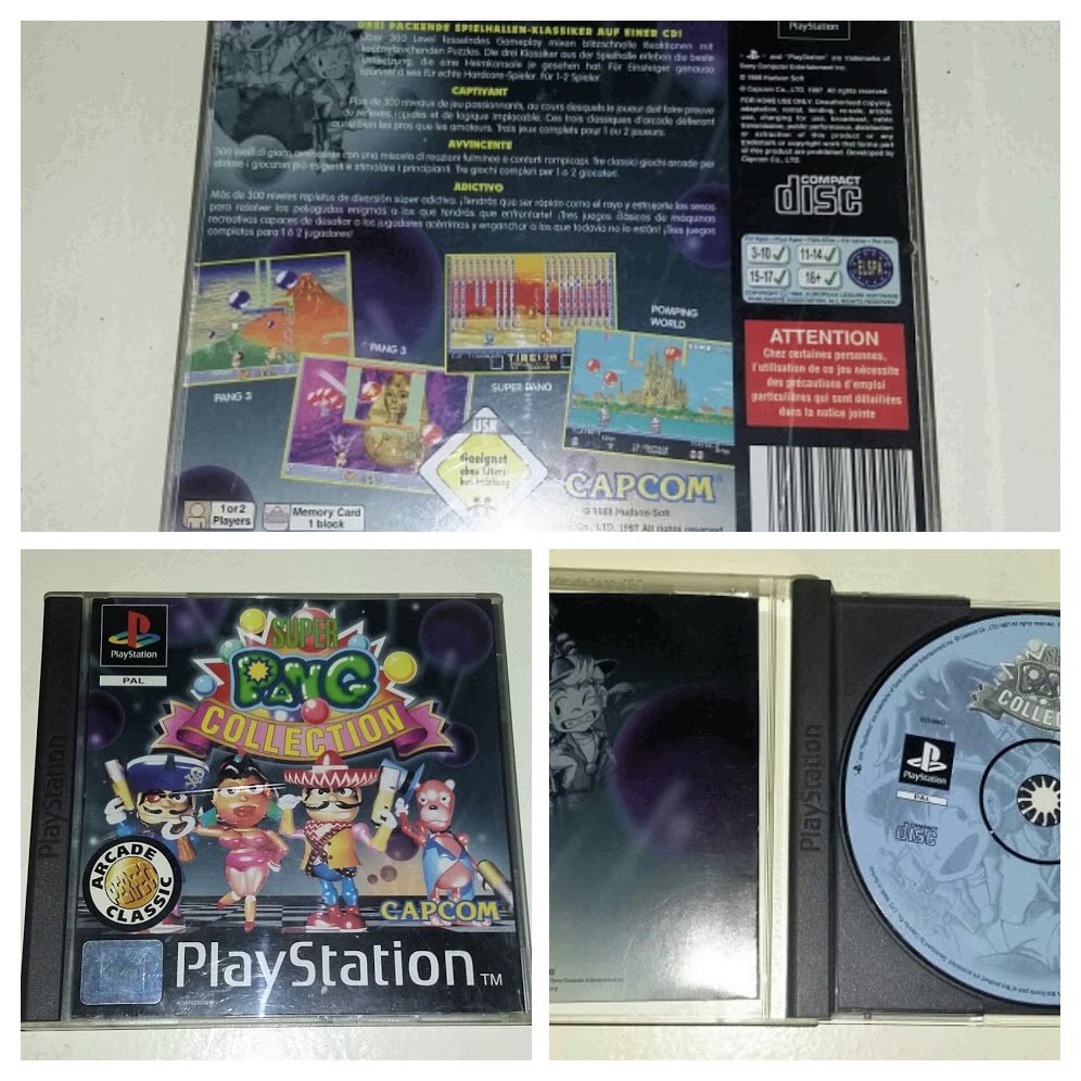 IsaacCebrian's tweet photo. Por fin en mi poder #superpangcollection #psx #ps1 #pang #capcom #coleccion #micolecion #videojuegos #sony https://t.co/CeSs7rt6jz