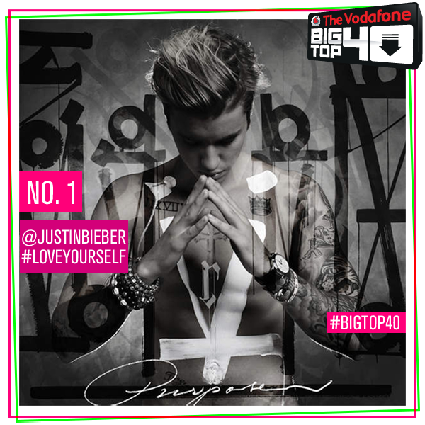 BigTop40's tweet photo. Congrats @justinbieber! #LoveYourself is No.1 AGAIN. That's 4 consecutive weeks at the top https://t.co/rLh1EZmCDD https://t.co/Tdy27gx2Fo