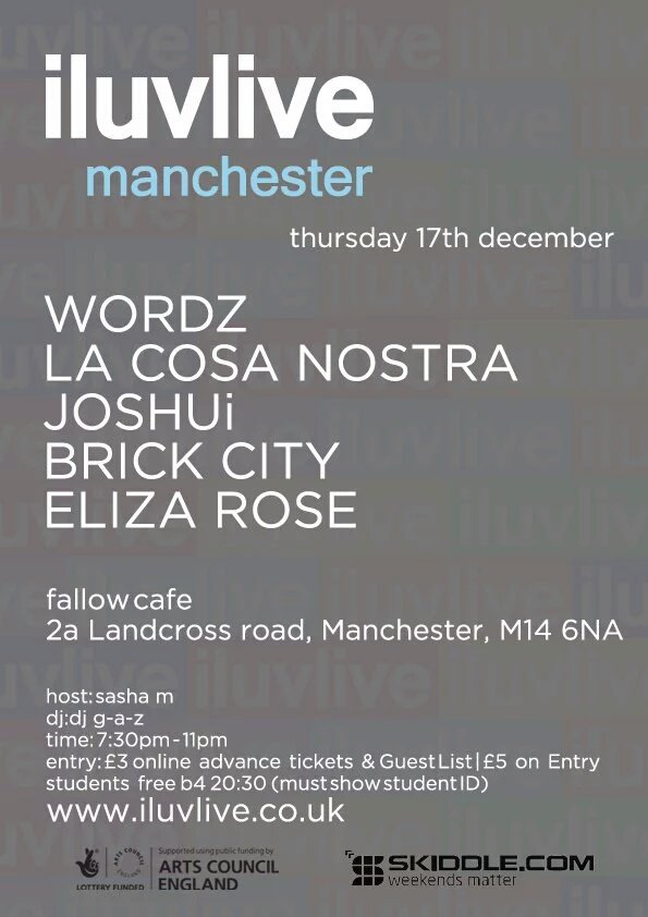 This thursday make sure you come thru to <a href="/ILUVLIVEMCR/">I LUV LIVE MCR</a> @ Fallow Cafe its definitely gonna be a movie