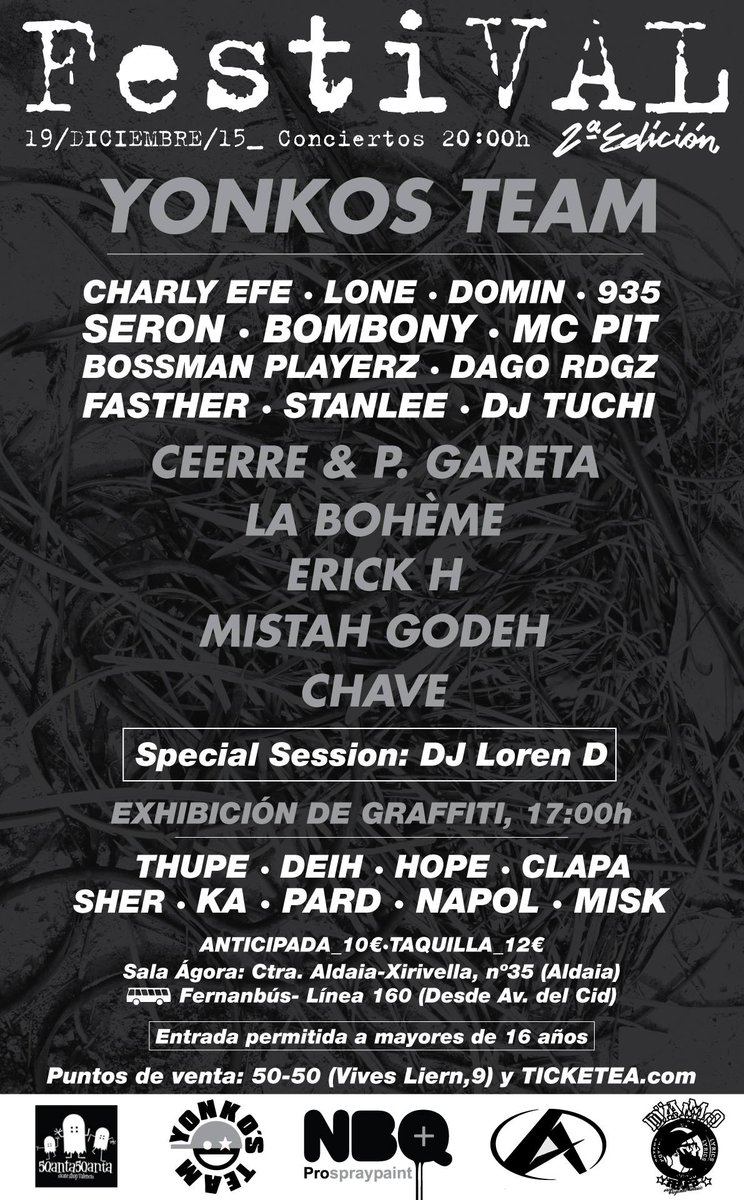 Ganas del festiVAL que hemos montado para el Sábado pero las ganas sin peña que lo apoye no sirve de nada, dale!!