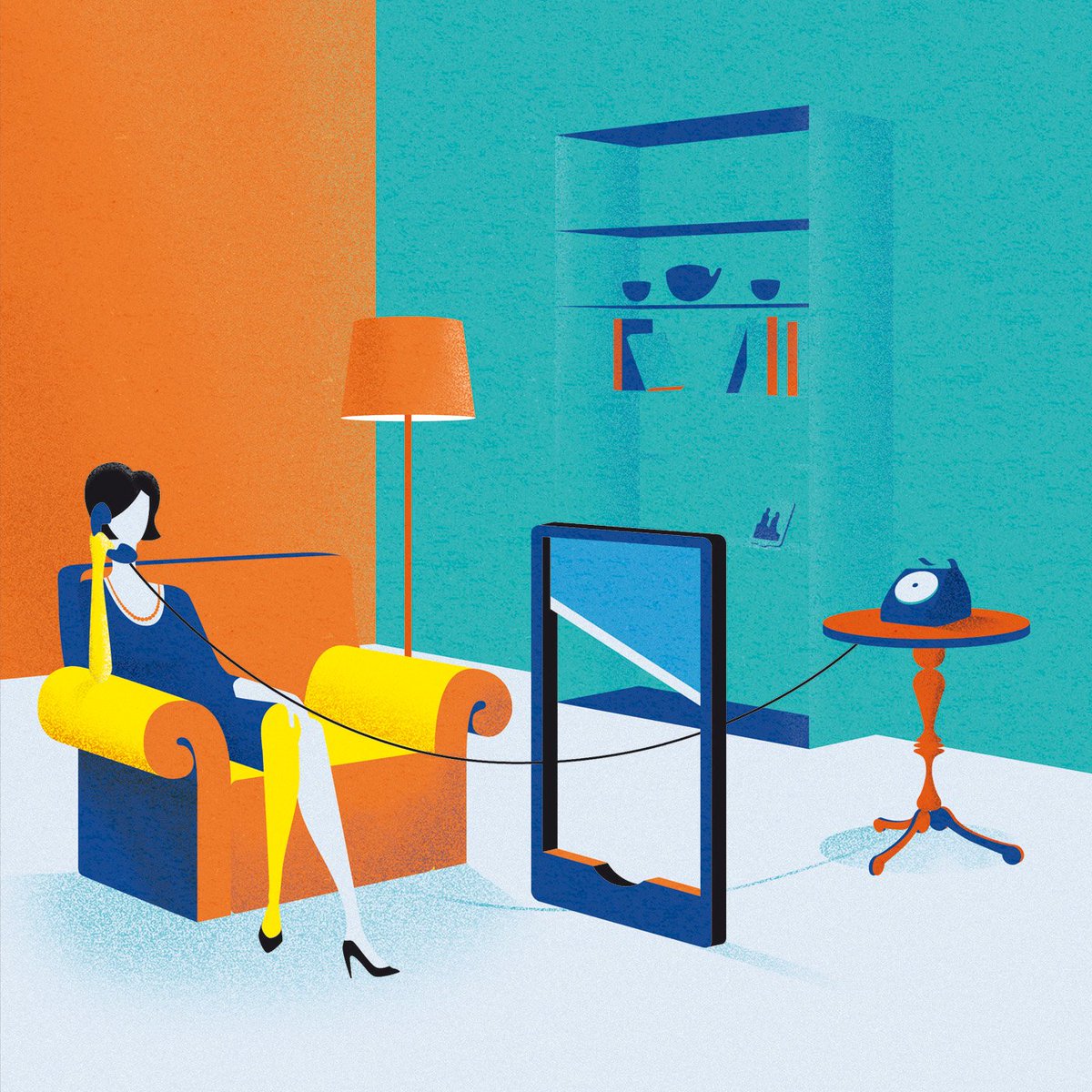 The era of the desk phone is over. #illustration #Editorial