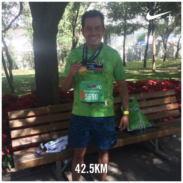 checogomez_2000's tweet photo. #Yoelegicorrer #MPM2015 Acabo de correr 42.5 km a un ritmo de 6'57''/km con Nike+. https://t.co/FjoYiKG1Fr #nikeplus https://t.co/XH6pzcpANu