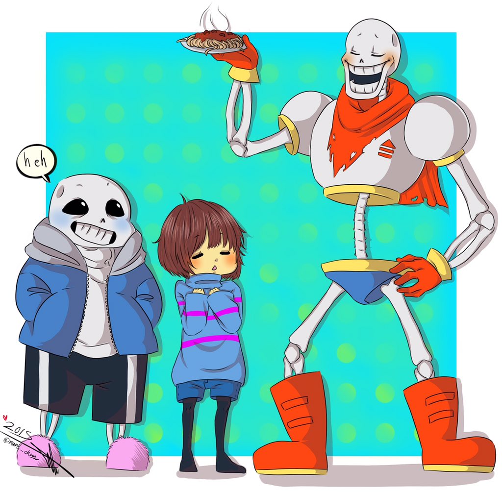 Картинки санса и папируса из андертейл