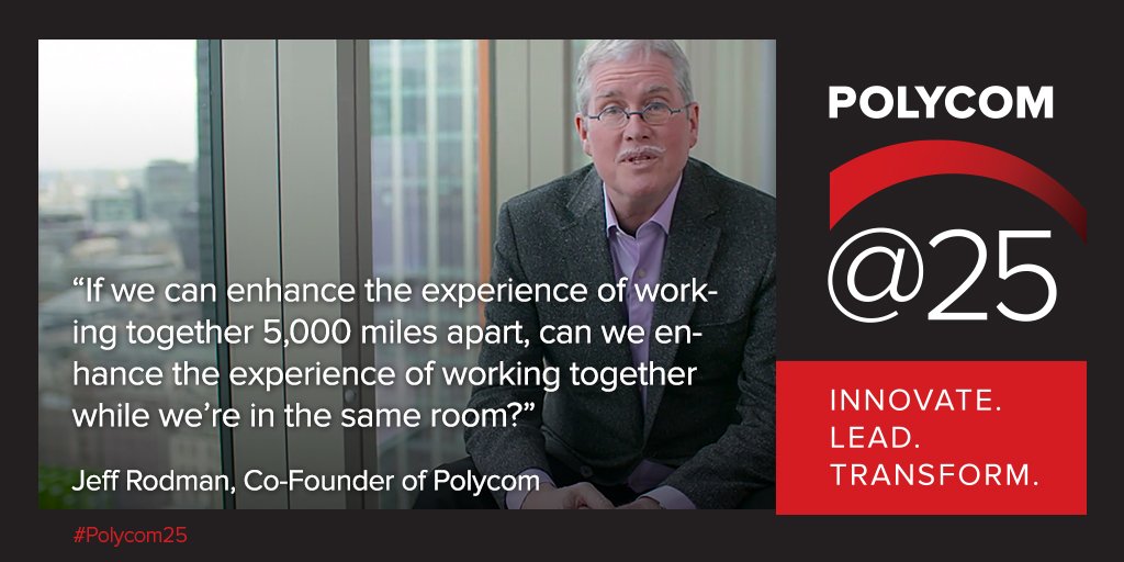 PolyCompany's tweet photo. #Polycom’s future is about improving #collaboration regardless of how far or how close you are. #Polycom25 https://t.co/uyVZIDFIwT