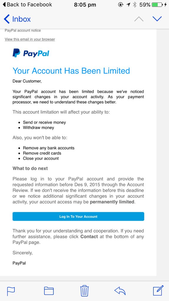 Jellee_Ellison's tweet image. 3rd one in just over a week @PayPal #WishIHadntBothered #SpamFest #DodgeyEmails