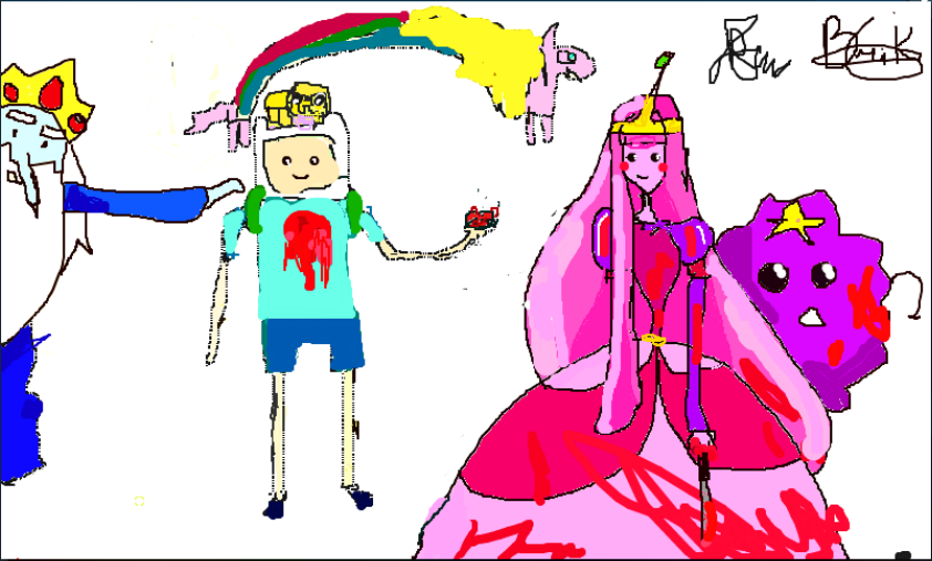 Leslje's tweet photo. When drawing with friends :D @RoxyBooBoocx 
#AdventureTime #FlockDraw https://t.co/7NcyMa2Uvx