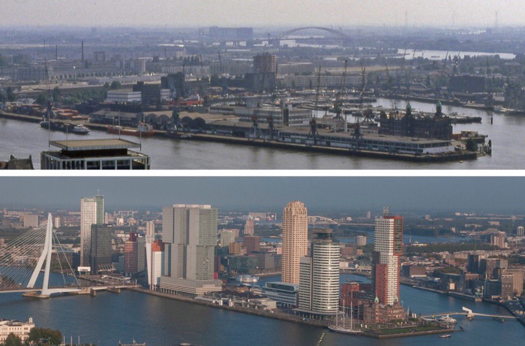 Wilhelminapier 1985 - 2015. #impressive #Rotterdam