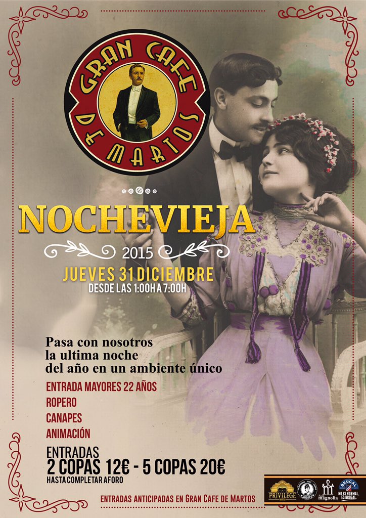 Grancafemartos's tweet photo. Consigue tu entrada para Noche vieja y Noche buena 
2 copas 12€
5 copas 20€
Aforo limitado
Mayores 22 años https://t.co/jZephm3OhW