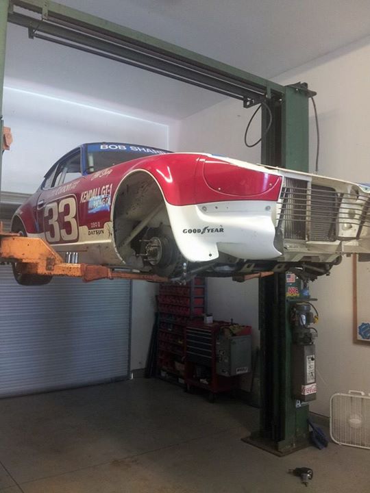claude_hoffman's tweet photo. Fixing a cracked oil pan in the Bob Sharp Z car before it heads off to the Monterey Historics. https://t.co/sYdaHLWjNd