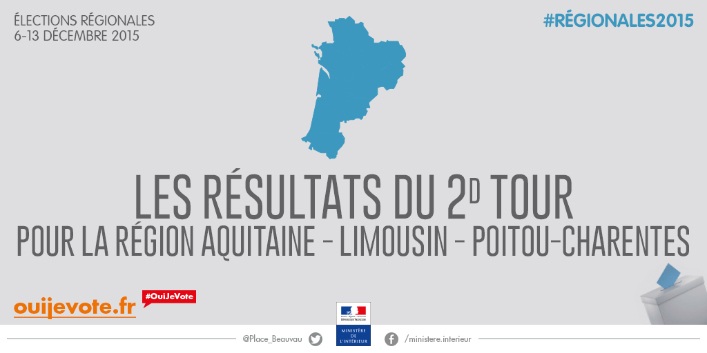 #electionsregionales2015 Résultats complets pr région #Aquitaine #limousin #PoitouCharente elections.interieur.gouv.fr/regionales-201…