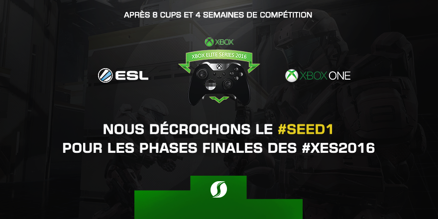 Supremacy_FR's tweet photo. C'est officiel, même si la #Cup8 n'est pas terminée, nous finissons 1er du classement général des #XES2016 ! #Halo https://t.co/yVc2WOnLIU
