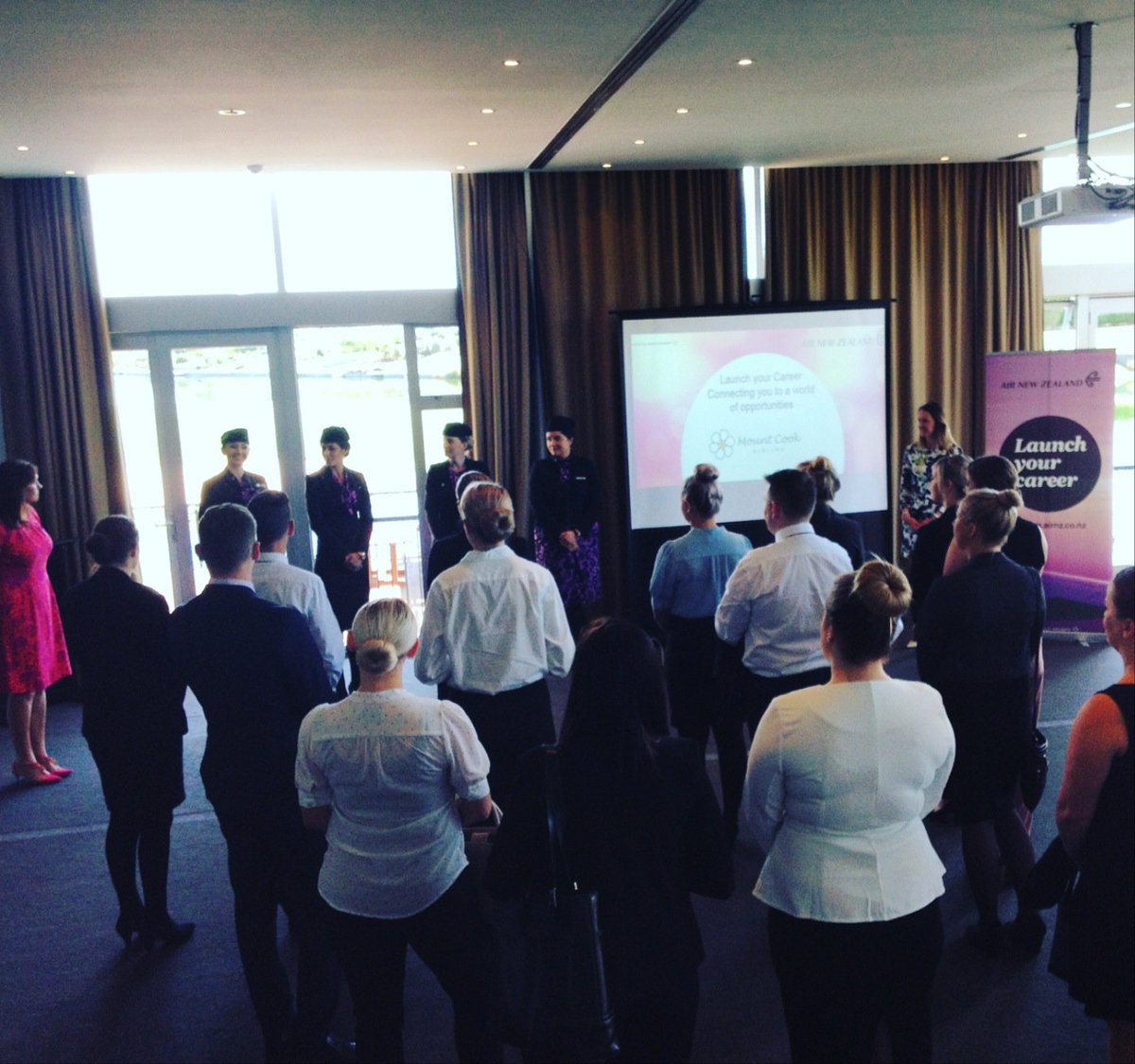 The dream team recruiting in Christchurch #dreamjob #flyairnelson #flymtcook <a href="/AirNZCareers/">Air NZ Careers</a> <a href="/holley_emma/">Emma</a>