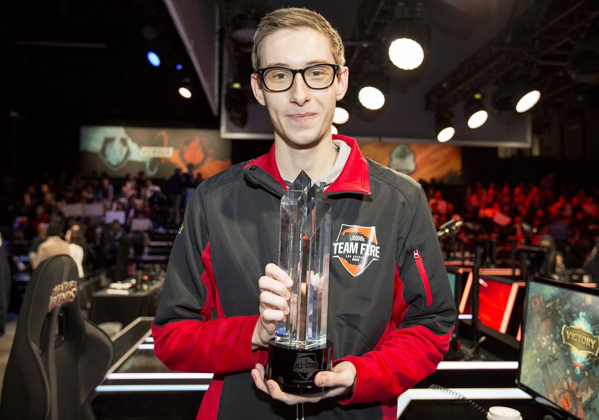 Spoke with @Bjergsen after his #AllStar 1 vs. 1 tourney win. 