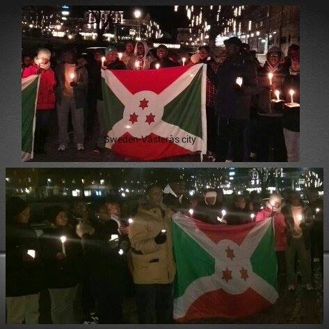 #BurundiCrisis now in #Sweden Västerås City . A vigil in honour of victims of the on going conflict in #Burundi.