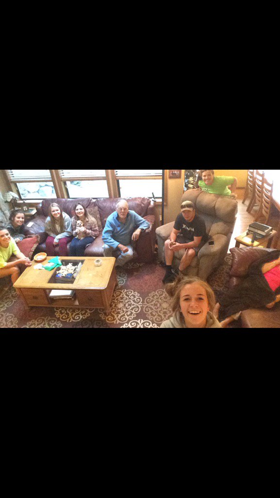 hubsanders's tweet photo. Who doesn't selfie stick in their living room? 💁🏼 https://t.co/8SrX7gYhdO