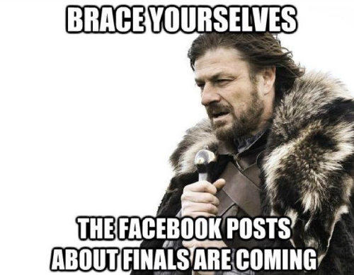 WidenerUniv's tweet image. Finals... are coming. #butreallythough #finalsweekatwidener