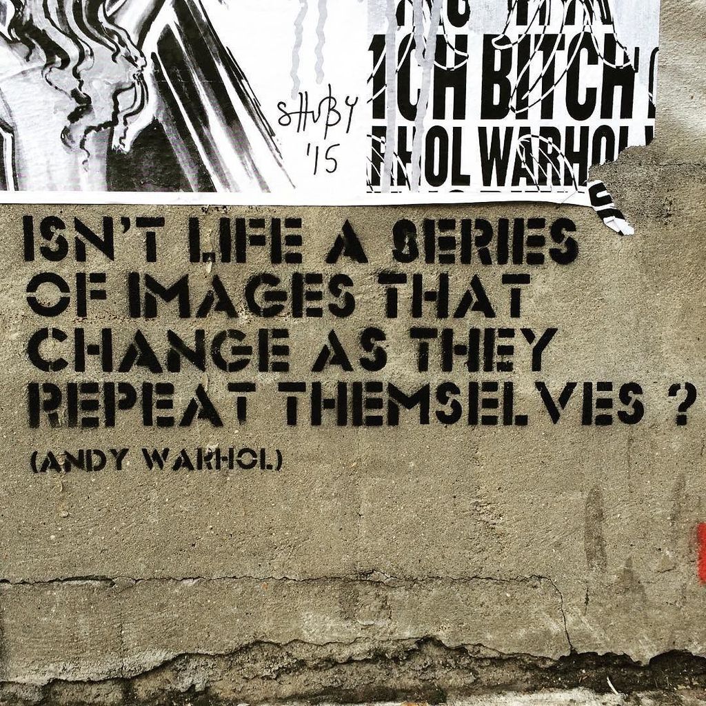 StArtEverywhere's tweet photo. Spraypaint wisdom on a wall. #streetart #streetartnewyork #streetartnyc #graffiti #spraycan #spraycanart #andywarho… https://t.co/dZNCeCmH6Z