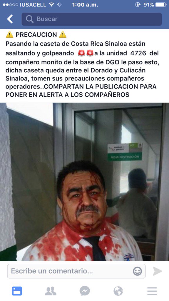 GloriaSc16's tweet photo. @osoriochong TENEMOS MIEDO EN SINALOA PORFAVOR HAGAN ALGO EN CARRETERAS Y EN LA CUIDAD D SINAOA CULIACAN Y TODO https://t.co/zWnvTp65P0