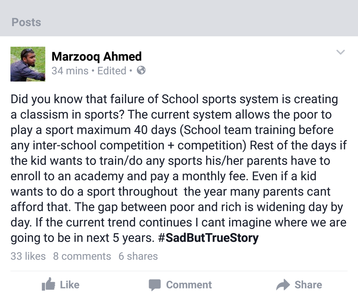 Failure of school sports system is widening the gap between poor and rich. #Classism
