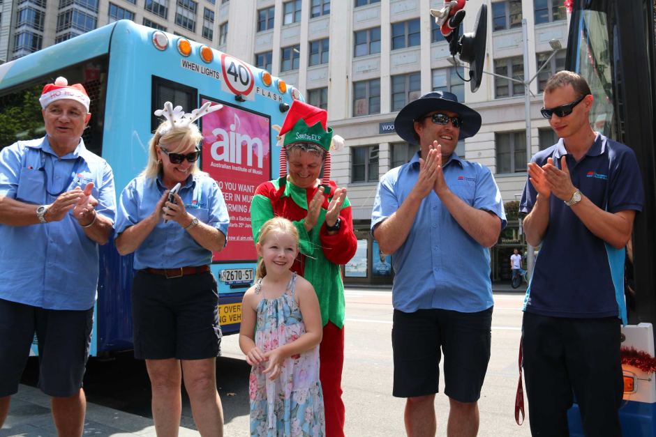 abcsydney's tweet photo. Six-year-old Zoe Hall has chosen Mona Vale Bus Depot as the winning #Christmas bus https://t.co/Q6W9N7IzLC https://t.co/cQefWjzTKP