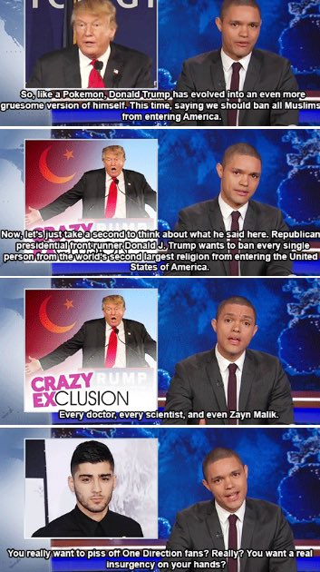 JustinDimples's tweet photo. Trump deports Zayn &amp; he'll get assassinated. Directioners are worst than ISIS when it comes to the boys, tbh. https://t.co/1CojBYYYvE