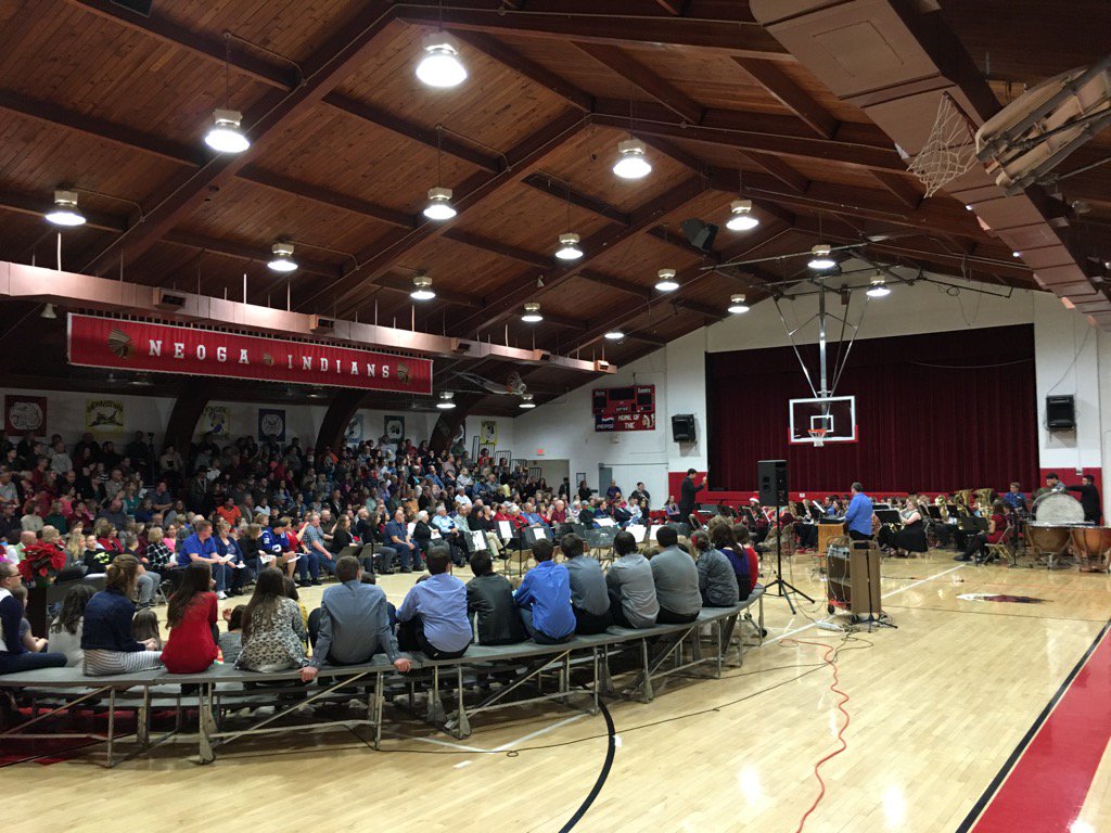 Great performances by the h.s. and jr.high bands and choirs in front of a packed house.