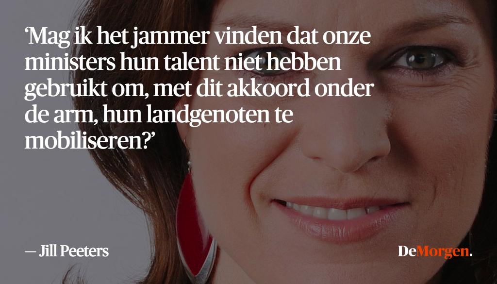 Als <a href="/JillPeetersWX/">Jill Peeters 💚</a> minister van klimaat was, had ze het land dit weekend toegesproken: demorgen.be/opinie/als-ik-…