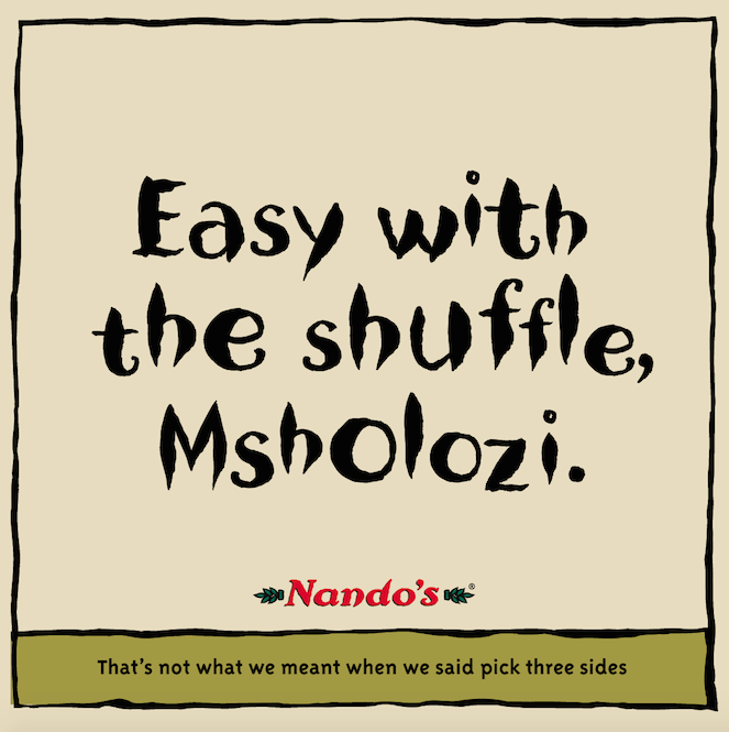 Love Nando's response to #VanRooyenDidntEven