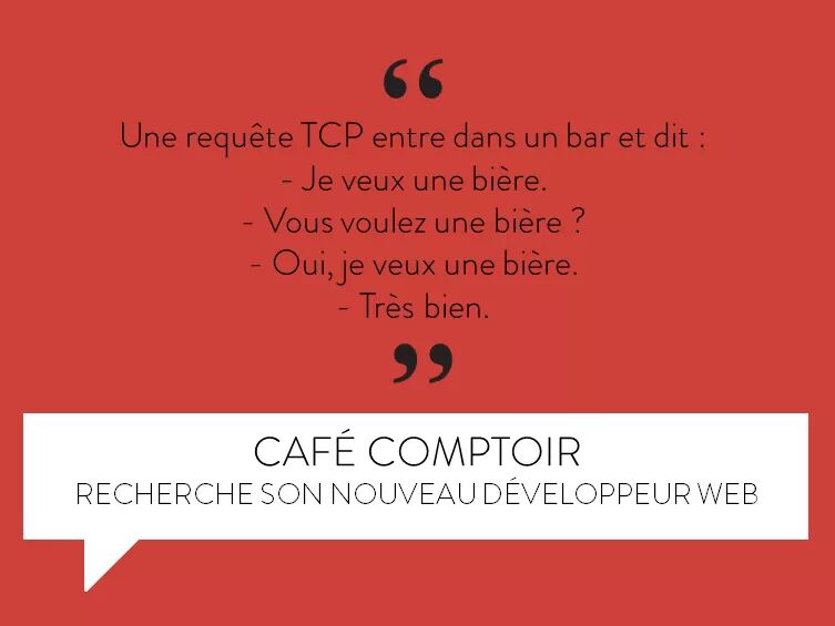 cafcomptoir's tweet photo. Ami(e) #developpeur web nous avons une offre que vous ne pouvez pas refuser ! Contactez nous. https://t.co/g3e1UhmkKu